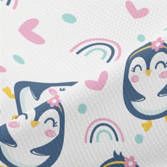 Grinning Penguin Girl Piqué