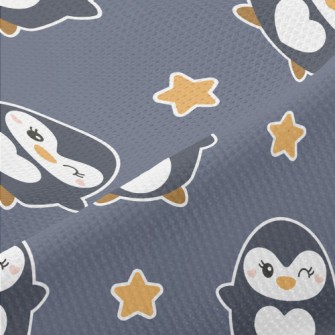 Cute Winking Penguin Piqué