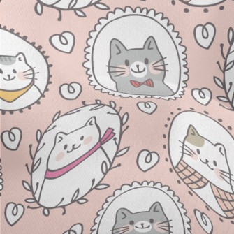 Cat Family Portrait Lightweight Performance Linen