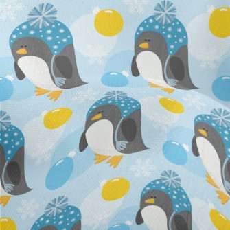 Penguin In Furry Hat Lightweight Performance Linen