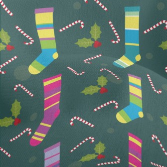 Pretty Christmas Socks Lightweight Performance Linen