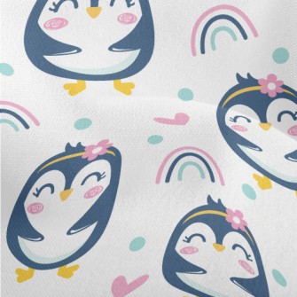Grinning Penguin Girl Lightweight Performance Linen