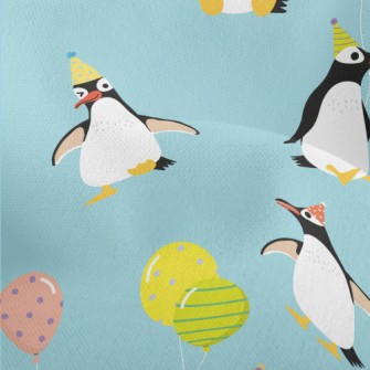 Penguin Balloon Party Lightweight Performance Linen