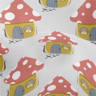 Funny Mushroom Shaped House Lightweight Performance Linen