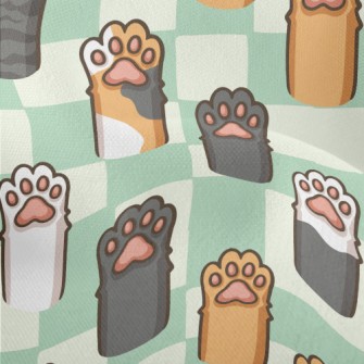 Cute Cat Paw Lightweight Performance Linen