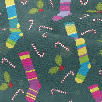 Pretty Christmas Socks Modern Jersey