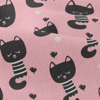 Shy Black Cat With Eyes Closed Modern Jersey