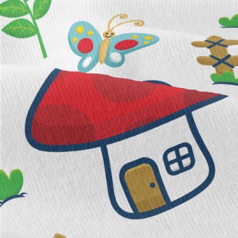 Snail And Butterfly Big Mushro Modern Jersey