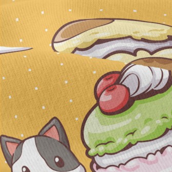 Cats Love Colorful Macarons Modern Jersey