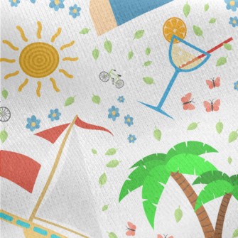 Summer Island Vacation Jersey Backed Fleece