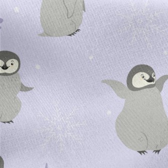 Dancing Little Penguin Jersey Backed Fleece