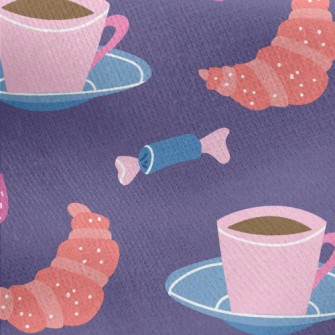 Strawberry Horn Coffee Jersey Backed Fleece