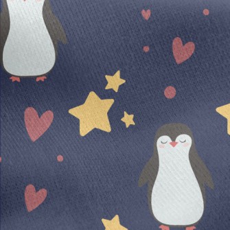 Star Penguin Heart Jersey Backed Fleece