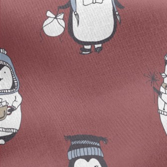 Penguin Winter Activities Jersey Backed Fleece