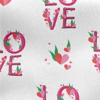 Flowers And Plants Of Love In  Jersey Backed Fleece