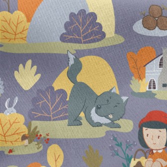 Classic Little Red Riding Hood Jersey Backed Fleece