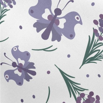 Flower Butterfly With Lavender Pongee