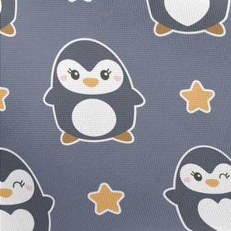 Cute Winking Penguin Pongee