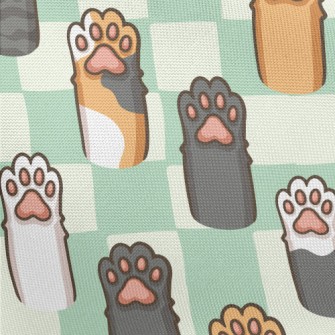 Cute Cat Paw Pongee