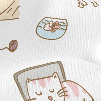 Cute Daily Routine Of Cats Stretch Jersey