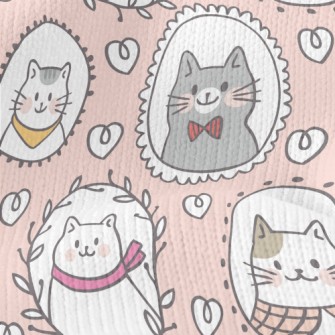 Cat Family Portrait Stretch Jersey