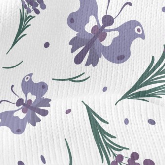 Flower Butterfly With Lavender Stretch Jersey