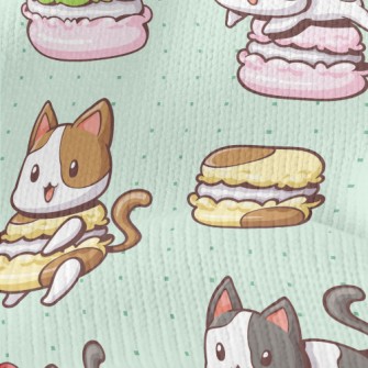 Kitty Macaron Stretch Jersey