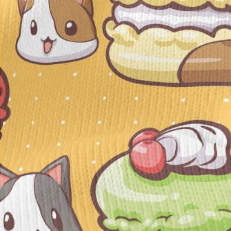 Cats Love Colorful Macarons Stretch Jersey