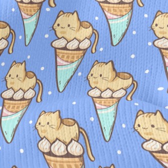 Popsicle Cone And Kitten Stretch Jersey