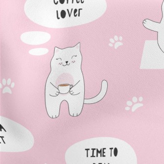 Tea Time Kitten Lightweight Cotton Poplin