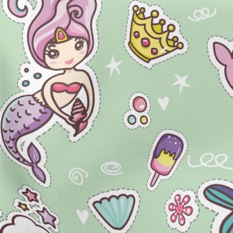 Pretty Mermaid Princess Lightweight Cotton Poplin