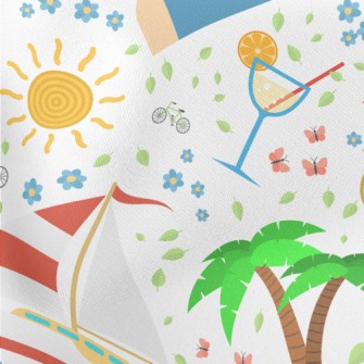 Summer Island Vacation Lightweight Cotton Poplin