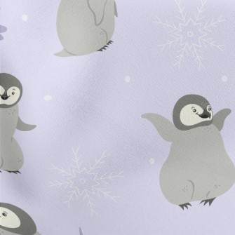 Dancing Little Penguin Lightweight Cotton Poplin