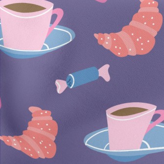 Strawberry Horn Coffee Lightweight Cotton Poplin