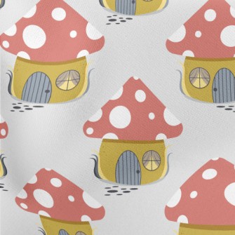 Funny Mushroom Shaped House Lightweight Cotton Poplin