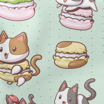 Kitty Macaron Lightweight Cotton Poplin