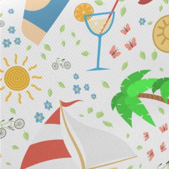 Summer Island Vacation Midweight Cotton Poplin