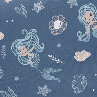 Fantasy Flying Mermaid Midweight Cotton Poplin