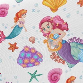 Shiny Shell Mermaid Midweight Cotton Poplin