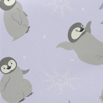 Dancing Little Penguin Midweight Cotton Poplin