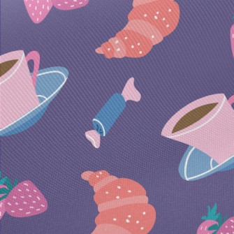 Strawberry Horn Coffee Midweight Cotton Poplin