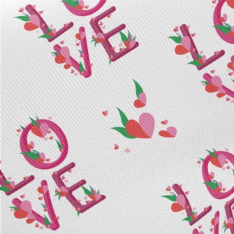 Flowers And Plants Of Love In  Midweight Cotton Poplin