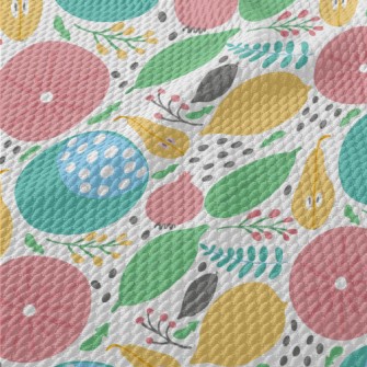 Artistic Style Fruit Birdseye Piqué