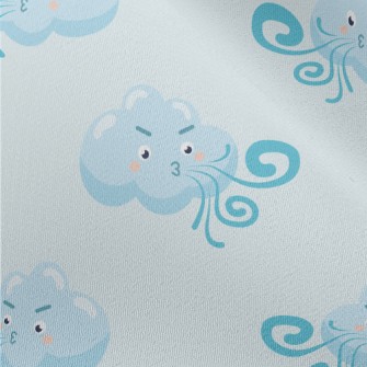 Strong Wind Blowing White Clou Chiffon