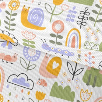 Cartoon Snail Caterpillar Waterproof Oxford