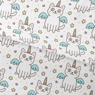 Rainbow Unicorn Kitten Waterproof Oxford