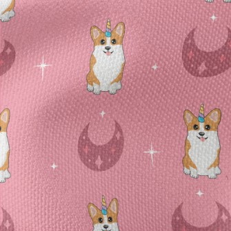 Crescent Unicorn Corgi Waterproof Canvas