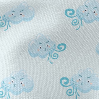 Strong Wind Blowing White Clou Waterproof Canvas