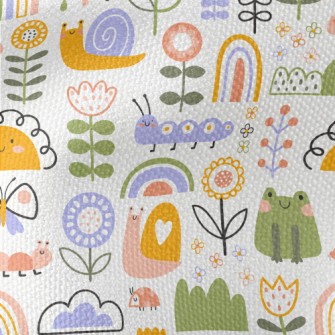 Cartoon Snail Caterpillar Waterproof Canvas