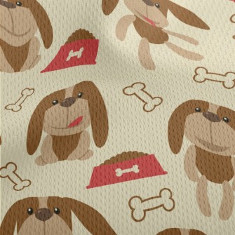 Floppy-eared Dog Food Athletic Mesh Flat Back